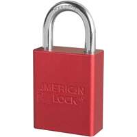 Cadenas de s&eacute;curit&eacute; American Lock, Rouge, Cl&eacute;s diff&eacute;rentes, Aluminium, Largeur de 1-1/2" Distribution Jean Lapalme