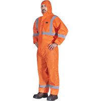 2077 Combinaisons &agrave; capuchon avec ruban r&eacute;fl&eacute;chissant, Petit, Orange, SMS Distribution Jean Lapalme