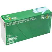 Gants jetables de calibre m&eacute;dical r&eacute;sistants &agrave; la perforation, Petit, Nitrile, 4,5 mils, Sans poudre, Bleu, Classe 2 Distribution Jean Lapalme