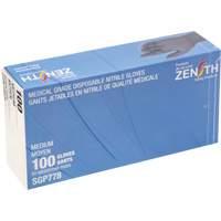 Gants jetables de calibre m&eacute;dical r&eacute;sistants &agrave; la perforation, Moyen, Nitrile, 5 mils, Sans poudre, Noir, Classe 2 Distribution Jean Lapalme