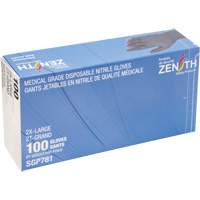 Gants jetables de calibre m&eacute;dical r&eacute;sistants &agrave; la perforation, 2T-Grand, Nitrile, 5 mils, Sans poudre, Noir, Classe 2 Distribution Jean Lapalme
