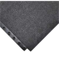 Tapis antifatigue 24/Seven Locksafe, Lisse, 3' x 3' x 5/8", Noir, Caoutchouc naturel Distribution Jean Lapalme