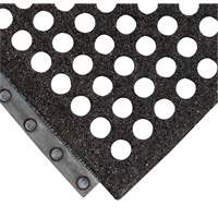 Tapis antifatigue 24/Seven Locksafe, Nid d'abeilles, 3' x 3' x 5/8", Noir, Caoutchouc naturel Distribution Jean Lapalme