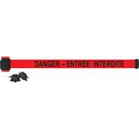 Wall Mount Barrier, Plastic, Magnetic Mount, 7', Red Tape Distribution Jean Lapalme