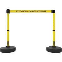 Plus Barrier Post Set, Plastic, 42" H, Yellow Tape, 15' Tape Length Distribution Jean Lapalme