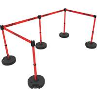 Plus Barrier Post Set, Plastic, 42" H, Red Tape, 15' Tape Length Distribution Jean Lapalme