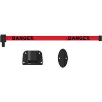 Plus Wall Mount Barrier System, Plastic, Screw Mount, 15', Red Tape Distribution Jean Lapalme