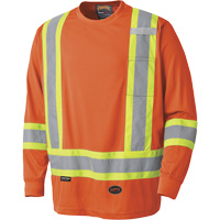 6995 High-Visibility Long Sleeved Shirt, Polyester, X-Small, High Visibility Orange Distribution Jean Lapalme