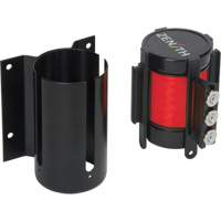 Wall Mount Barrier with Magnetic Tape, Steel, Screw Mount, 12', Red Tape Distribution Jean Lapalme
