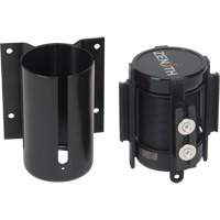 Wall Mount Barrier with Magnetic Tape, Steel, Screw Mount, 7', Black Tape Distribution Jean Lapalme