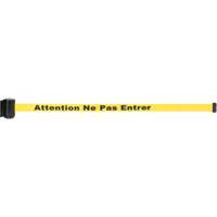 Cassette de ruban magn&eacute;tique pour barri&egrave;re de contr&ocirc;le des foules personnalis&eacute;e, Attention ne pas entrer, 7', Ruban Jaune Distribution Jean Lapalme