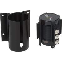 Wall Mount Barrier with Magnetic Tape, Steel, Screw Mount, 12', Black Tape Distribution Jean Lapalme