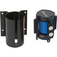 Wall Mount Barrier with Magnetic Tape, Steel, Screw Mount, 7', Blue Tape Distribution Jean Lapalme