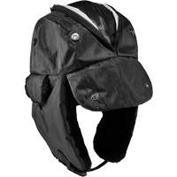 Chapeau de trappeur avec fermeture &agrave; glissi&egrave;re N-Ferno, Doublure en Polyur&eacute;thane/Satin, Moyen/Petit, Noir Distribution Jean Lapalme