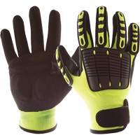 Gants de protection contre les chocs Back Tracker avec protection dorsale de la main, Petit, Paume en Nitrile, Poignet Boucle et crochet Distribution Jean Lapalme