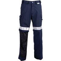 Pantalons ventil&eacute;s haute visibilit&eacute; toutes saisons, Poly-coton, 26, Bleu marine Distribution Jean Lapalme