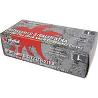 NitriShield Stealth Extra Disposable Gloves, Large, Nitrile, 6-mil, Powder-Free, Black Distribution Jean Lapalme