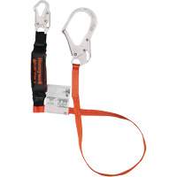 Titan Shock-Absorbing Lanyard, 6', Locking Rebar Hook Center, Locking Snap Hook Leg Ends, Polyester Distribution Jean Lapalme