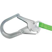 Miller&reg; HP Shock-Absorbing Lanyard, 4', Locking Rebar Hook Center, Locking Snap Hook Leg Ends, Polyester Distribution Jean Lapalme