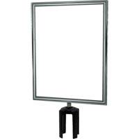 Heavy-Duty Vertical Sign Holder with Tensabarrier&reg; Post Adapter, Polished Chrome Distribution Jean Lapalme