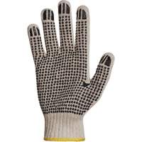 Gant en tricot avec pois de PVC Sure Grip, Poly/coton, Un c&ocirc;t&eacute;, Calibre 7, T-petit Distribution Jean Lapalme