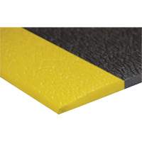 Airsoft Anti-Fatigue Mat, Pebbled, 3' x 5' x 3/8", Black/Yellow, PVC Sponge Distribution Jean Lapalme