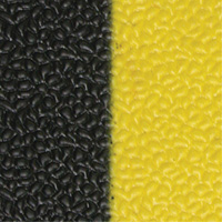 Airsoft Anti-Fatigue Mat, Pebbled, 3' x 5' x 3/8", Black/Yellow, PVC Sponge Distribution Jean Lapalme
