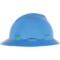 Casque de s&eacute;curit&eacute; &agrave; bord complet V-Gard GREEN avec fentes, R&eacute;pond aux normes CSA type 1, Suspension Rochet Distribution Jean Lapalme