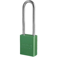 Cadenas de s&eacute;curit&eacute; American Lock, Vert, Cl&eacute;s diff&eacute;rentes, Aluminium, Largeur de 1-1/2" Distribution Jean Lapalme