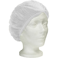 Ronco Care Pleated Bouffant Cap, Polypropylene, 24", White Distribution Jean Lapalme