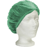 Ronco Care Pleated Bouffant Cap, Polypropylene, 21", Green Distribution Jean Lapalme