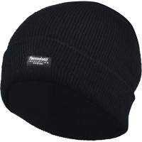 Lined Cuff Tuque, Thinsulate Lining, One Size, Black Distribution Jean Lapalme