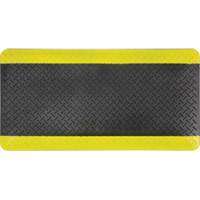 Tapis antifatigue, Losange, 1-2/3' x 3-1/4' x 3/4", Noir/Jaune, Polyur&eacute;thane Distribution Jean Lapalme