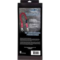 ShockSorb Internal Shock Lanyard, 6', Snap Hook Center, Snap Hook Leg Ends, Polyester Distribution Jean Lapalme