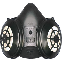 Ensemble de respirateur &agrave; demi-masque N95 Comfort-Air 400Nx noir sans soupape d'expiration, &eacute;lastom&egrave;re/Caoutchouc, Petit/Moyen Distribution Jean Lapalme