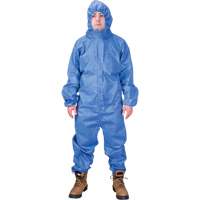 Hooded Coveralls, Medium, Blue, SMS Distribution Jean Lapalme