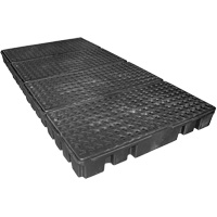 Palette de confinement des d&eacute;versements &agrave; profil bas Black Diamond, Capacit&eacute; de d&eacute;versement 102 gal. US, 96" x 49" x 6,5" Distribution Jean Lapalme