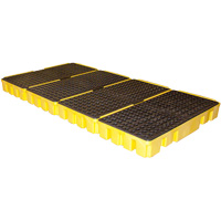 Palette &agrave; profil bas pour contr&ocirc;le des d&eacute;versements, Capacit&eacute; de d&eacute;versement 102 gal. US, 96" x 49" x 6,5" Distribution Jean Lapalme