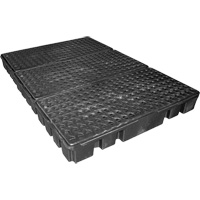 Palette de confinement des d&eacute;versements &agrave; profil bas Black Diamond, Capacit&eacute; de d&eacute;versement 76.5 gal. US, 72" x 49" x 6,5" Distribution Jean Lapalme