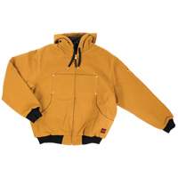 Blouson d'aviateur en toile lourde avec capuchon, Hommes, Petit, Brun Distribution Jean Lapalme