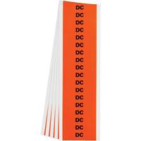 &eacute;tiquette de tension pour conduit  DC , 1/2" x 2-1/4", &eacute;toffe/Vinyle, Anglais Distribution Jean Lapalme