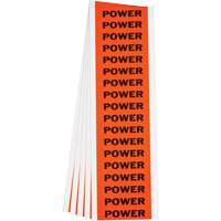 &eacute;tiquette de tension pour conduit  Power , 1/2" x 2-1/4", &eacute;toffe/Vinyle, Anglais Distribution Jean Lapalme