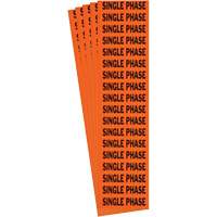 &eacute;tiquette de tension pour conduit  Single Phase , 1/2" x 2-1/4", &eacute;toffe/Vinyle, Anglais Distribution Jean Lapalme