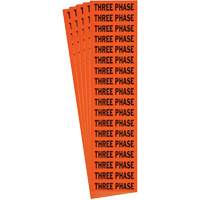 &eacute;tiquette de tension pour conduit  Three Phase , 1/2" x 2-1/4", &eacute;toffe/Vinyle, Anglais Distribution Jean Lapalme