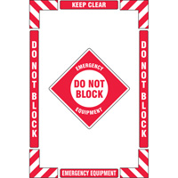 "Emergency Equipment" Floor Marking Kit, Adhesive, English with Pictogram Distribution Jean Lapalme