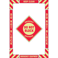 "Emergency Equipment" Floor Marking Kit, Adhesive, English with Pictogram Distribution Jean Lapalme