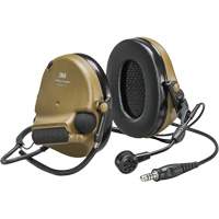 Casque VI NIB avec fils de sortie unique Peltor ComTac, Style Cordon cervical, 22 dB Distribution Jean Lapalme