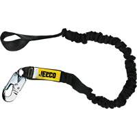 Arc Flash Shock Absorbing Lanyard, 6', Locking Snap Hook Center, Choke-Off Loop Leg Ends, Nylon Distribution Jean Lapalme