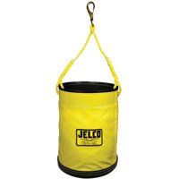 Vinyl Coated Collapsible Bucket, 11" L x 11" W x 16" H, Nylon, Black/Yellow Distribution Jean Lapalme