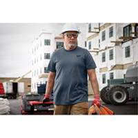 T-shirt de travail hybride, Hommes, Petit, Bleu Distribution Jean Lapalme